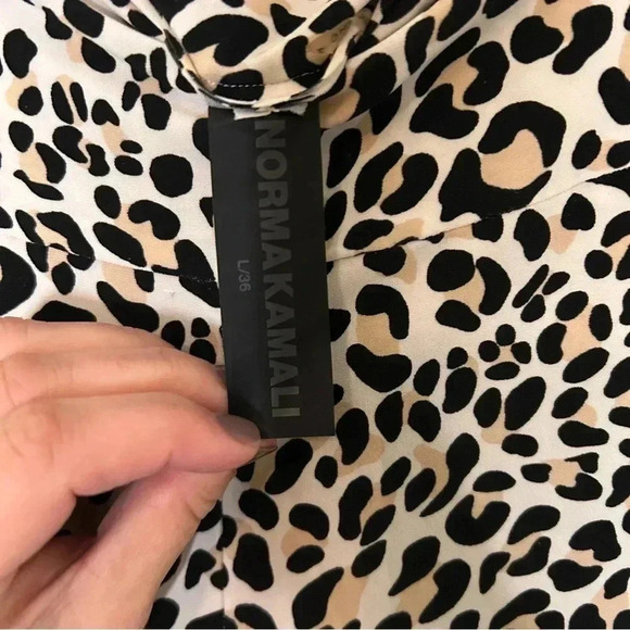 Revolve Norma Kamali Leopard Straight Leg Pant/Legging Size L - Picture 2 of 5